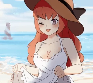 Exposing a cutie at the beach