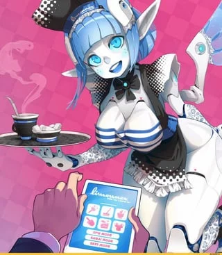 I’m your new maidbot! Happy to serve my new mistress in every way~ your customization request was approved as well, and I am equipped with Futanari hardware ready for use at any time~