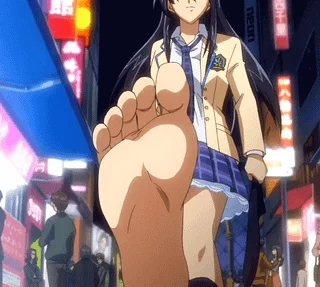What's she stepping on?