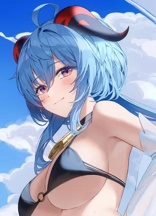 Cute summer ganyu