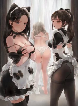 *After demanding that my sisters and I undress, you close the door.* "What we clean the house like you asked."