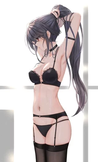 Tying her Hair [Artist's Original]