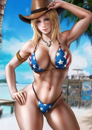 Tina: "Yeehaw, I love my bikini! You want bikini cuddles from me?