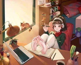 I love studying barefoot just like this! Even if it’s distracting to anyone that walks by my room…