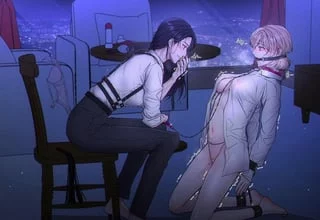 Shaking and squirming in my bonds as a strange woman holding my collar laughs at my pitiful state