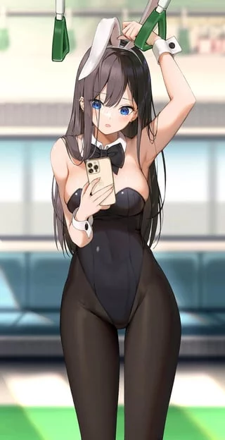 Cute bunny girl with nice curves