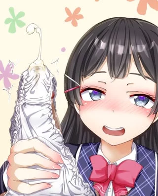 "Oh my goodness! Its shooting THROUGH my panties, you sure have a lot of cum in there Sir 🤭"