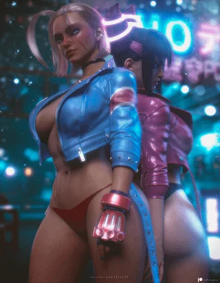 Cammy and Juri (Pizz3D) [Street Fighter]