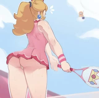 You see (princess peach) playing tennis like this, what’s your next move?