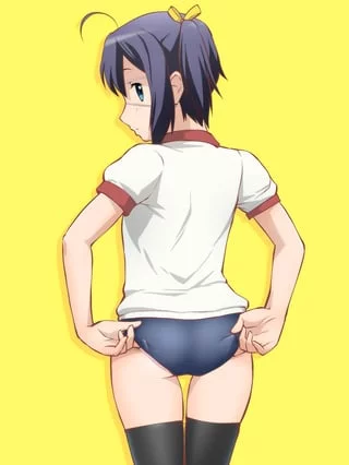 Rikka Takanashi adjusting her Buruma [Chuunibyou demo Koi ga Shitai!]
