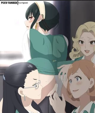 Co-workers helping Yor