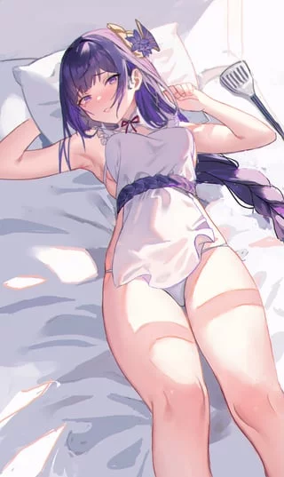 Raiden waiting in bed
