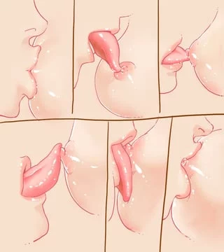 Ways of licking and sucking a nipple