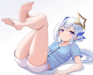Fufufu... do you like my feet? (Amane Kanata) [Hopetiteve]