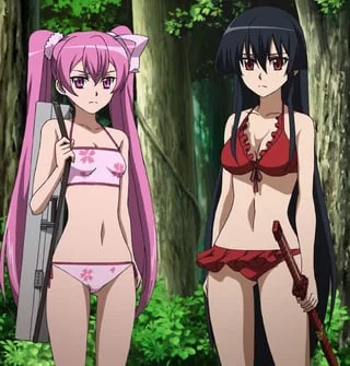 Mine and Akame. (Akame ga kill)