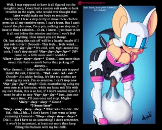 Rouge's cum balloon [Futanari] [Masturbation] [Latex] |Art: @Sonicboom53