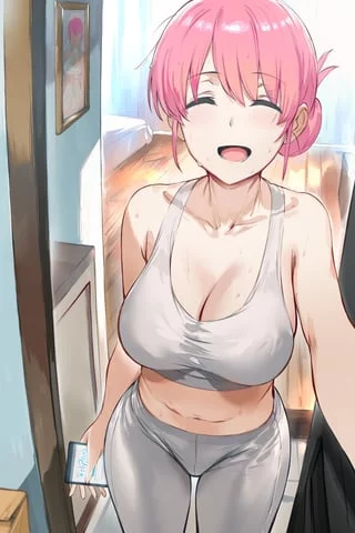 "Oh hello there! You are my daughter's friend right? She isn't in town at thr moment so I apologize if you wanted to see her."
