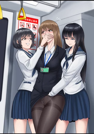 Office lady molested by 2 schoolgirls