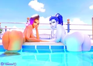 Sombra and widowmaker (sunny vanezza)[Overwatch]