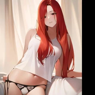 girl redhead Bragas