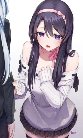 H- hey babe, I’m really sad right now… Could you use my holes? I think that would help me a little.