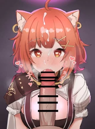 "Just let me take care of your cock, nya~"
