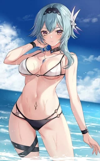 Anyone with a Genshin waifu who wants to challenge my waifu (Eula) while trading pics?