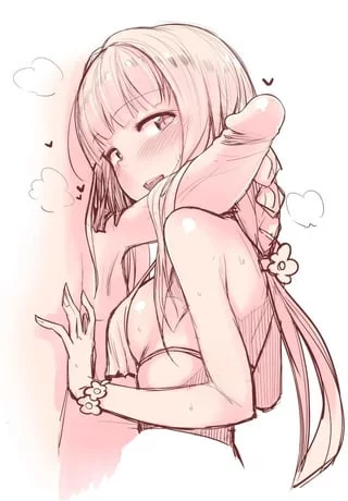 "Wow, you're so huge. Look at you, throbbing and begging for my attention. I'm gonna drain every drop of your hot cum from you❤️"