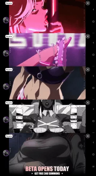 Sauce? Don't know if these scene used in this ad are Anime or Hentai because one of them was from Tokyo Ghoul.