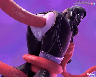 Tali’zorah being used by tentacles (likkezg) [Mass Effect]