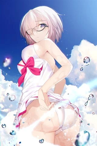 Mash from Fate at the beach