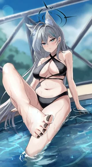 poolside Shiroko (@yato_wz)[Blue Archive]