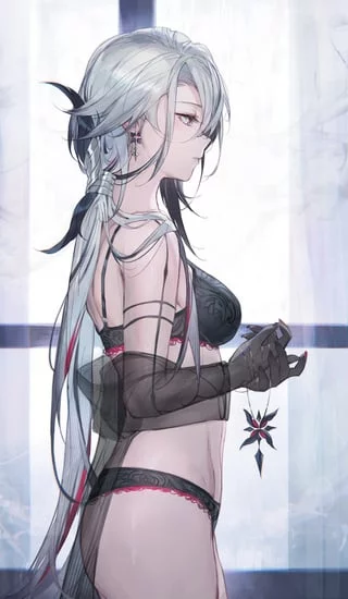 I drew Arlecchino in lingerie!
