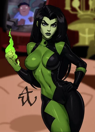 [Artwork] by (Abel_Waters) Shego's sizzling powers ready to be unleashed.