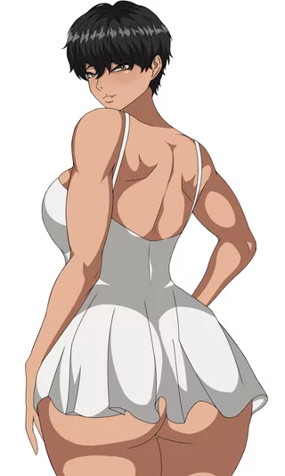 Tomboy wearing dress [Artist: DemonDog17]