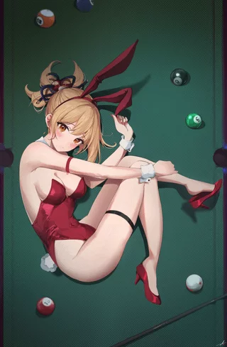 Bunny" Yoimiya at the Snooker Table