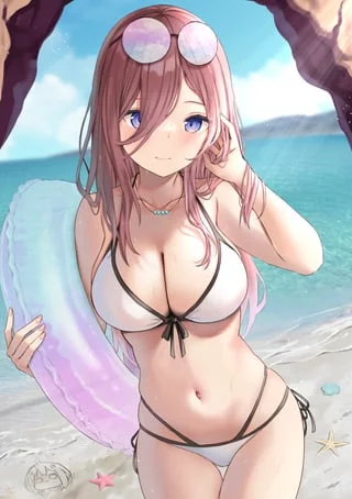 Miku's White Bikini (The Quintessential Quintuplets)