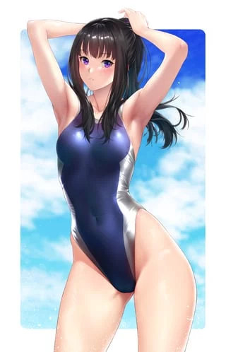 Takina Inoue in swimsuit (zucchini0) [Lycoris Recoil]