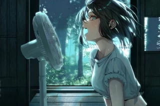 In front of the Fan [Artist's Original]
