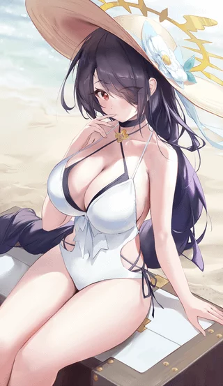 Hinata Wakaba in monokini [Blue Archive]