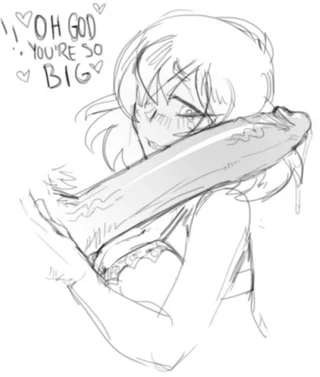 I'm not a size queen or anything, far from it. But I *do* ever so enjoy pulling down pants and having a monster either spring up or flop down onto me. It's just more dick to enjoy (人◕ω◕)
