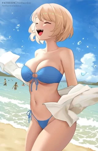blue bikini on the beach [original]