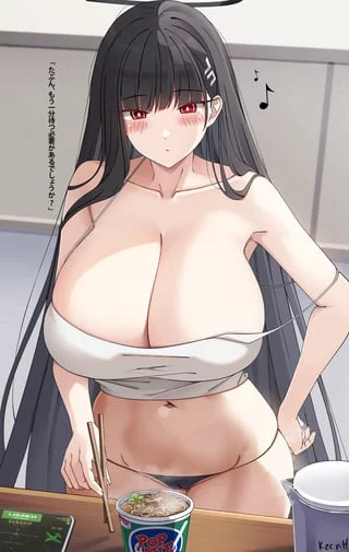Rio having ramen [Blue Archive]