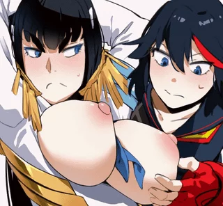 Ryuko getting a taste of satsuki milk () [Kill la Kill]