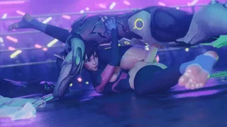 D.va and Genji (Gifdoozer) [Overwatch]