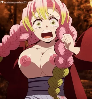 (Mitsuri’s) fat milkers drive me wild I can’t stop watching them bounce