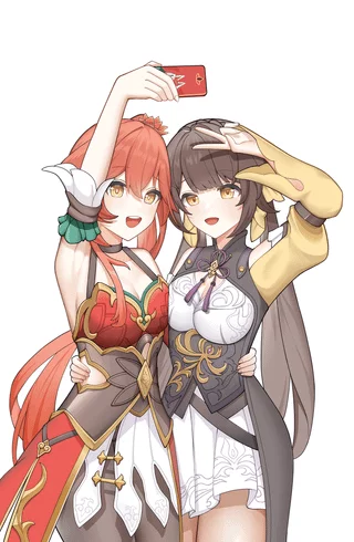 Guinaifen selfie with Sushang (Xinsaki) [Honkai Star Rail]