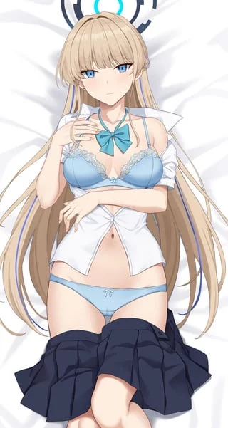 Toki in unbuttoned shirt (則井) [Blue Archive]