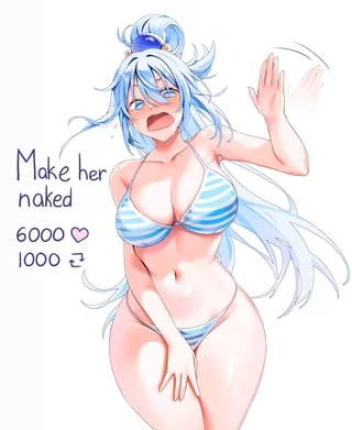 Strip game with Aqua [Konosuba]