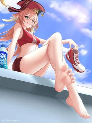 Yanfei's sweaty feet (Genshin Impact)